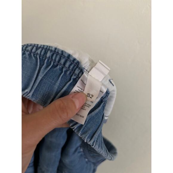 Talbots Pants Women's 2 Blue Jogger Weekend Wash High Rise Pockets Elastic Waist - Picture 10 of 11